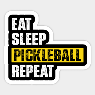 funny Eat Sleep pickleball Repeat Sticker